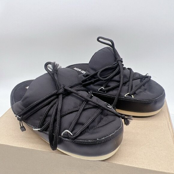 MOON BOOT Full Moon Icon Nylon Mule Black EU 41/ 42 Womens US 9.5/ 10 - Picture 4 of 12